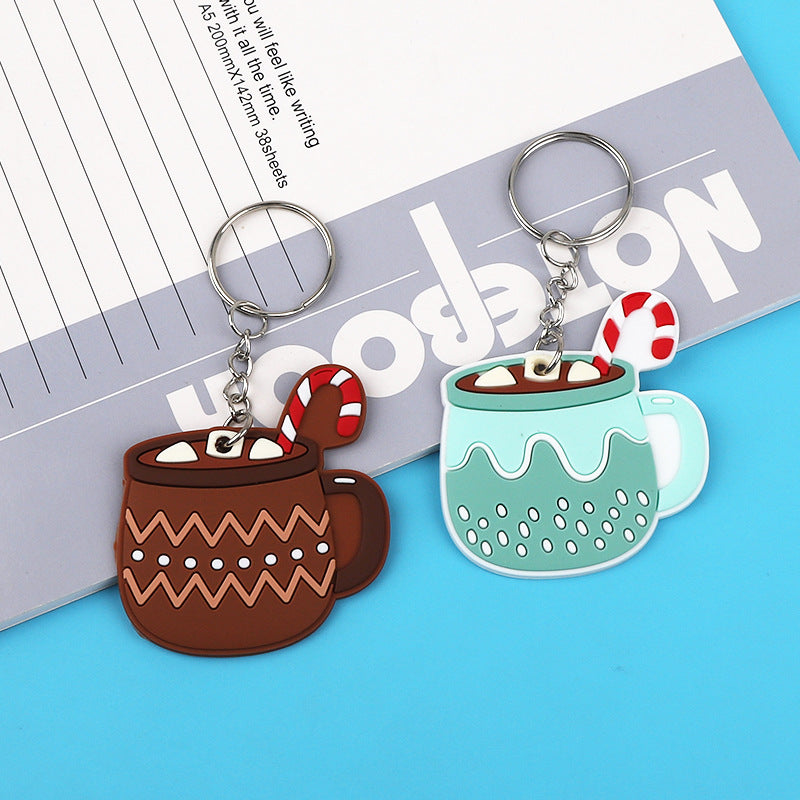 Wholesale Cute Kids Cartoon Christmas Series Cup Keychain